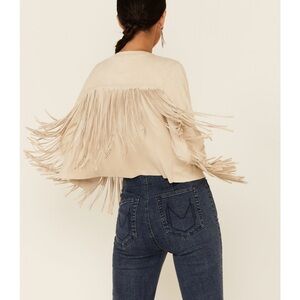 VOCAL WOMEN'S FAUX SUEDE WESTERN FRINGE JACKET